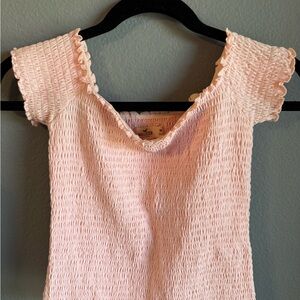 Hollister Baby Pink Off The Shoulder Top